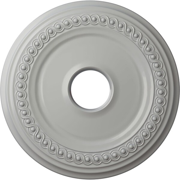 Ekena Millwork Classic Ceiling Medallion (Fits Canopies up to 12 3/4"), Hnd-Painted Frost, 18 5/8"OD 4"ID x 1 1/8"P CM19CLFRF - main
